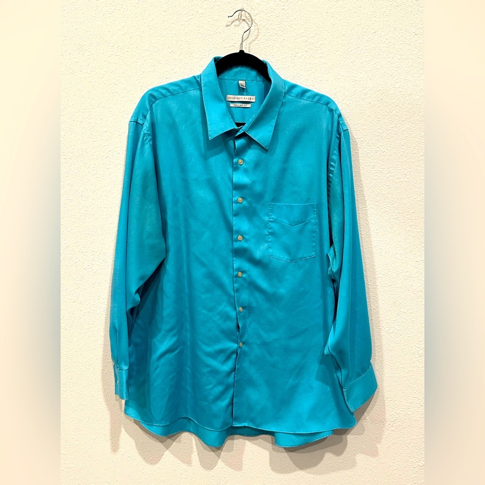 Geoffrey Beene Mens Long Sleeve Button Down Dress Shirt, 2XL.